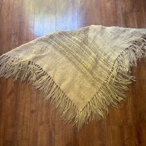 vintage 1970's wool poncho